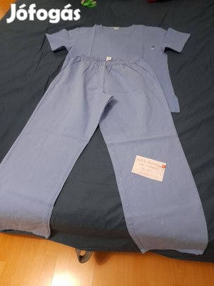 Kék színű műtős ruha szett (ing+nadrág) M-es méret