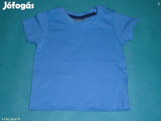 Kék színű póló 6-9 hó (méret 74)