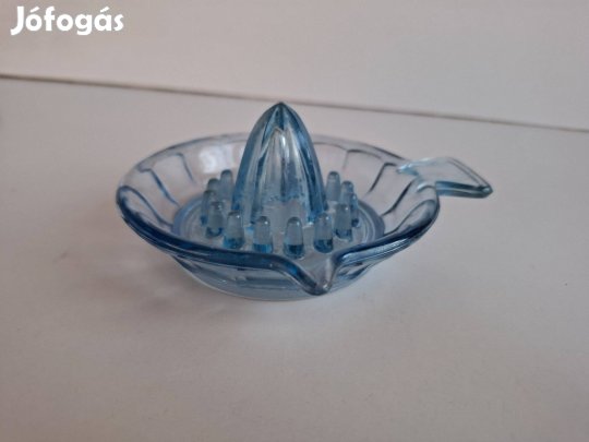 Kék üveg citromfacsaró citrusprés 11 cm
