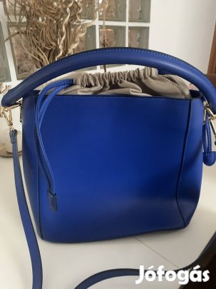 Kék valódi bőr olasz táska
