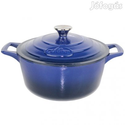 Kék zománcos öntöttvas lábas 26 cm