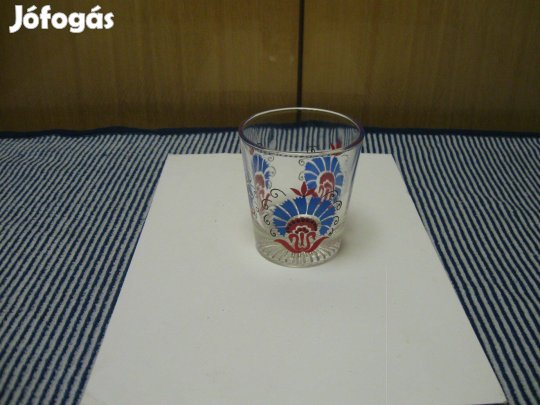 Kékfestős whiskys pohár eladó !