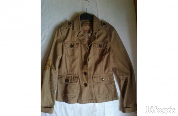 Keki barna hímzett kabát S