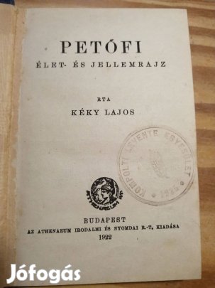 Kéky Lajos: Petőfi élet és jellemrajz (Leventekönyvek, 1922)