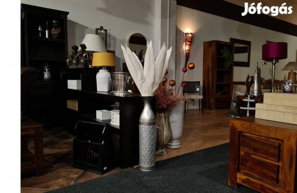 Keleti stílusú fém padló és asztali váza 74 cm