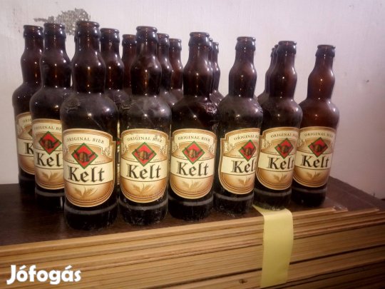 Kelt 0,5L-es nyomott mintás sörös üveg 19db
