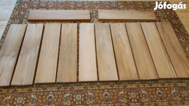 Keményfa (akácfa) lépcsőlapok, 12db, 100x25x5cm