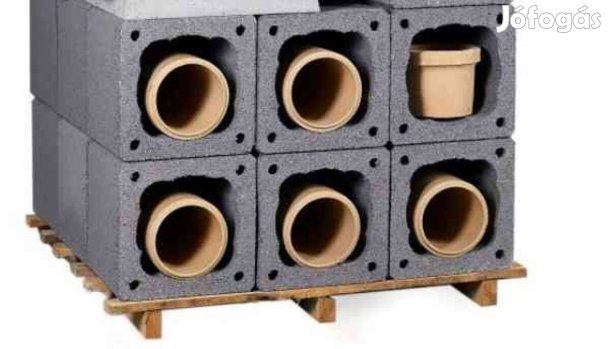Kéményrendszer 18cm/6,3m egy kürtős, hőszigetelt, címére szállítva: 2