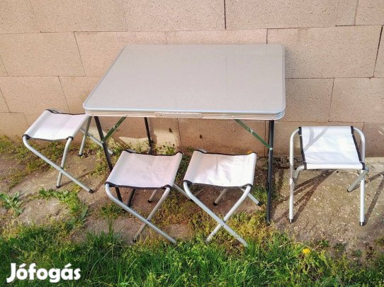 Kemping asztal, erkély, party asztal 80x60x67 cm Új!