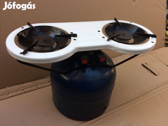 Kemping palack kétégős főzőfejjel palack töltve