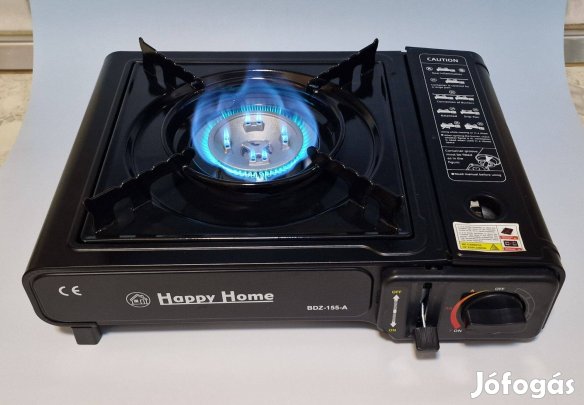 Kempingtűzhely, hordozható égő, automatikus gyújtás, kettős adagolású