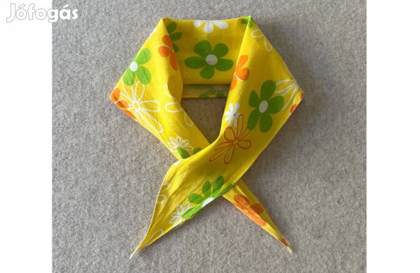 Kendő - gyerek, sárga, virágos