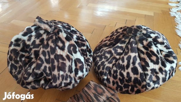 Kendő és női sapka párduc mintás párducmintás plüss 56