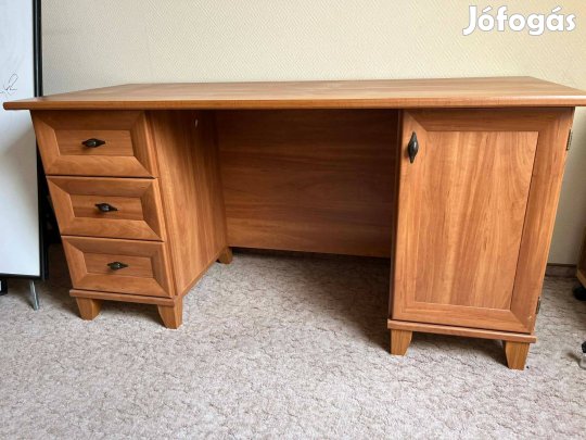 Kent íróasztal fiókos, ajtós, polcos hibátlan