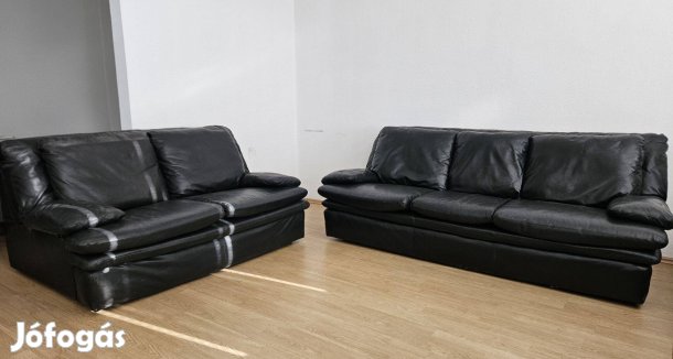 Kényelmes, megkímélt állapotú bőr ülőgarnitúra