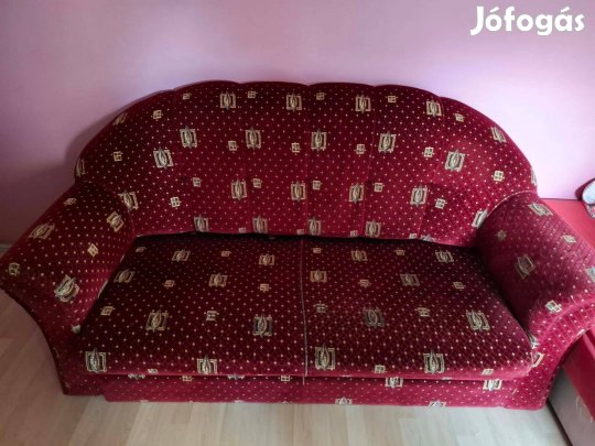 Kényelmes ágyazható kanapé fotellel eladó