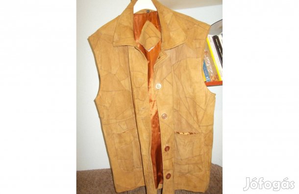 Kényelmes meleg velúr bőr mellény XXL