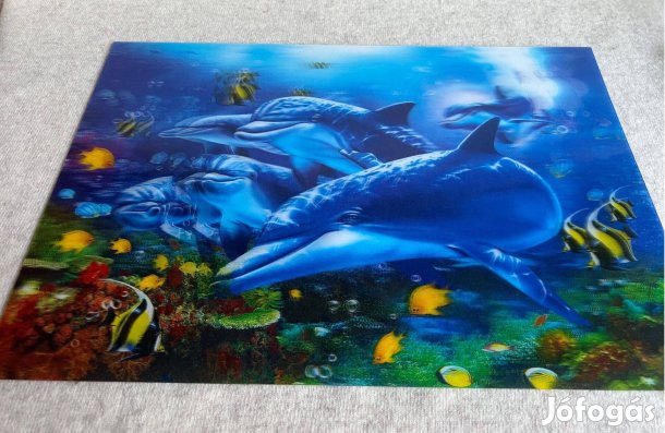 Kép, 3D Delfines falikép