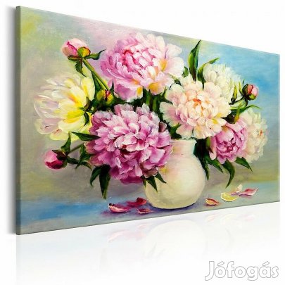 Kép - Bazsarózsacsokor fehér vázában
