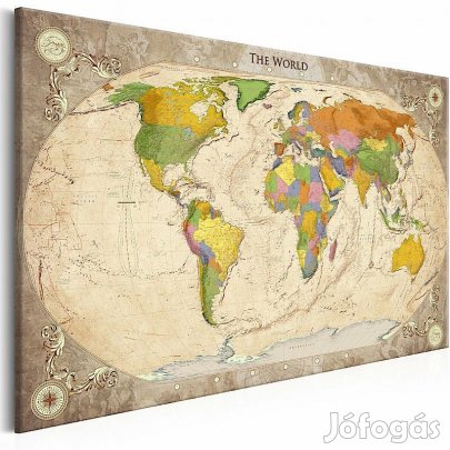 Kép - Díszített világtérkép