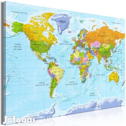 Kép - Kontinensek térképe Olasz szövegezéssel