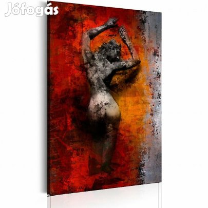 Kép - Meztelen nő piros háttéren