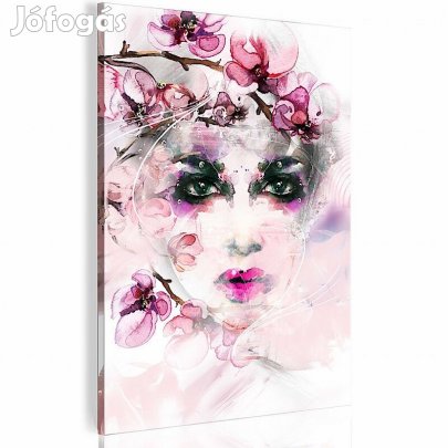 Kép - Női arc virágokkal