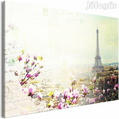 Kép - Párizs virágos mintával (1 darabban)