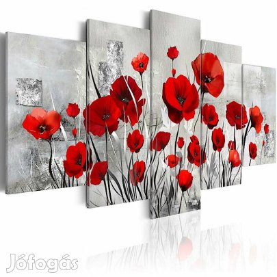 Kép - Pipacsok szürke háttérrel 2