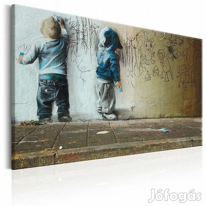 Kép - Rajzoló kisgyerekek (kék)