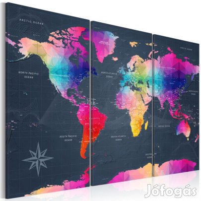 Kép - Színes világtérkép