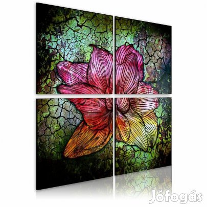 Kép - Színes virág az üvegen