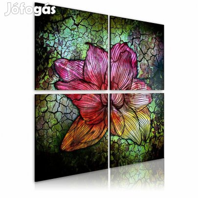 Kép - Színes virág az üvegen