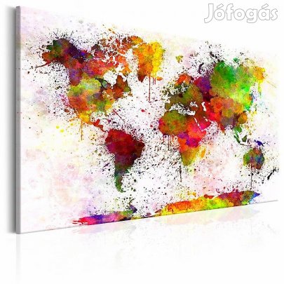 Kép - Színes vízfestékes térkép 2