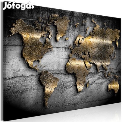 Kép - Világtérkép, bearanyozott világ