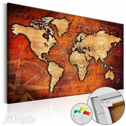 Kép parafán - Amber World [Cork Map]