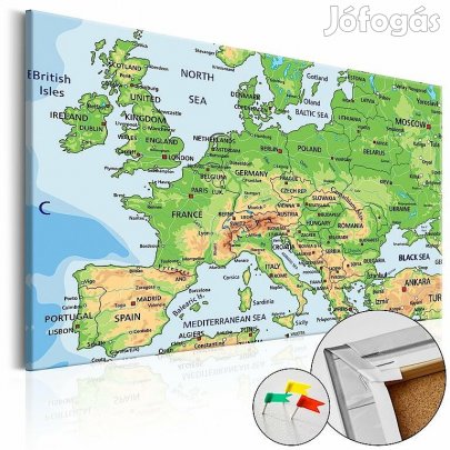 Kép parafán - Europe [Cork Map]