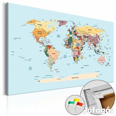 Kép parafán - Travel with Me [Cork Map]