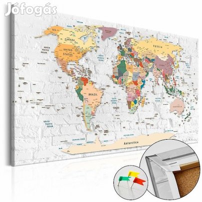 Kép parafán - World's Walls [Cork Map]