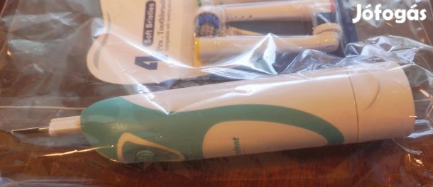 Képeken látható új elektromos fogkefe eladó 4db bontatlan fogkefével!