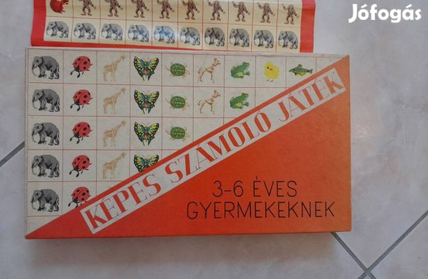 Képes számoló játék 3-6 éves gyerekeknek retro