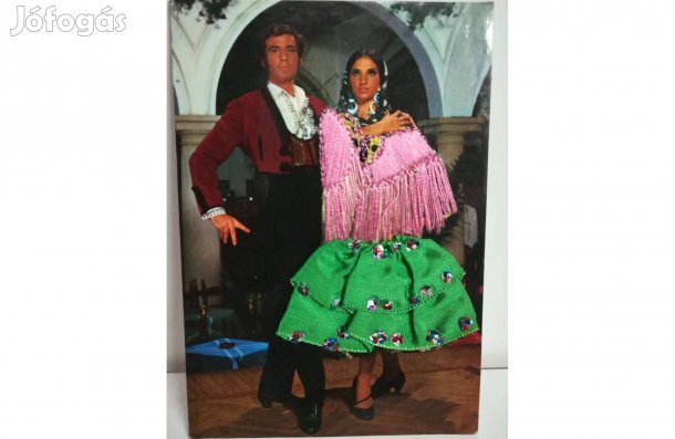 Képeslap "Spanyol táncos pár" egyedi kivitelben