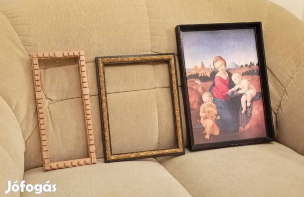 Képkeret 3 db fa fekete arany natúr 40x30kb BP XI