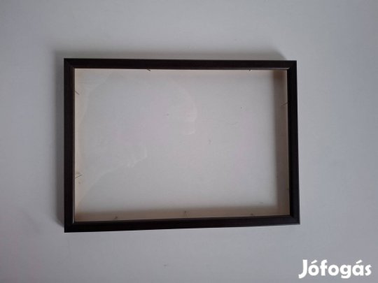 Képkeret - sötét barna fa üveggel 31,5*23 cm_