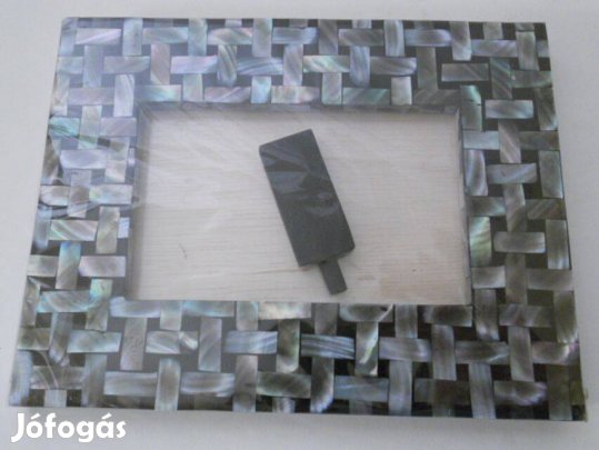 Képkeret fotókeret - gyöngyház mintával 15cm