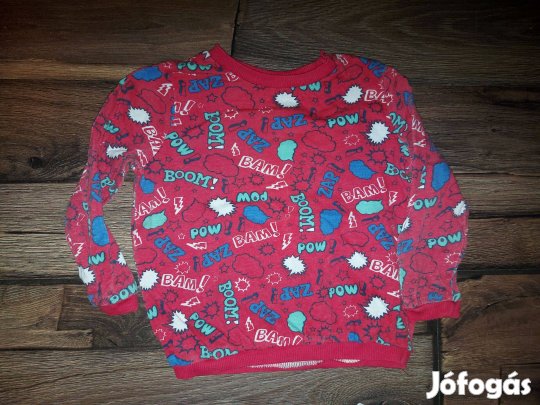 Képregénymintás felső (piros alapon)