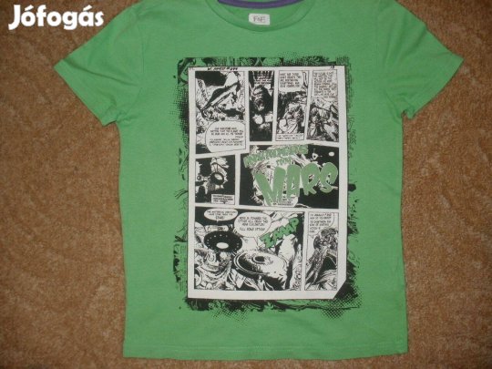 Képregénymintás pamut póló, 128-as