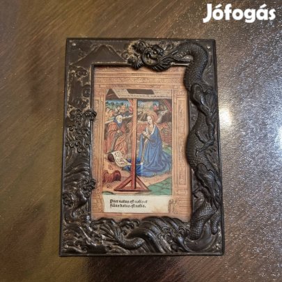 Képtartó lehet ezüst sárkányos 