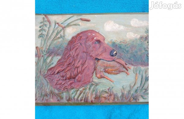 Kerámia, kutya kacsával a szájában 4000 forintért eladó