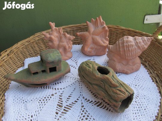 Kerámia akvárium dísz 5 db